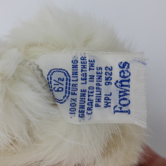 Vintage Frownes - Size 6 1/2 Fur line Leather gloves Brown - Picture 6 of 7